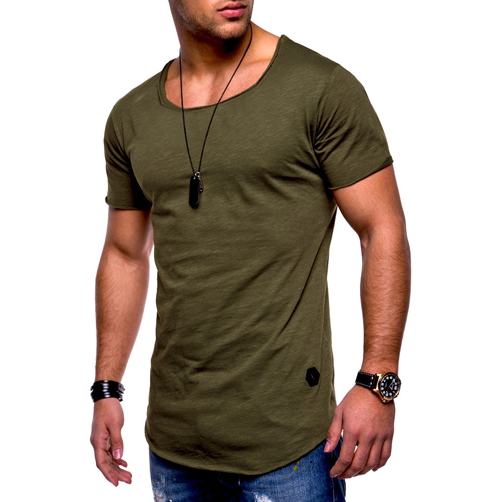 EDLPE - Mens Summer Short Sleeve Muscle T-shirt Slim Fit O Neck Casual ...