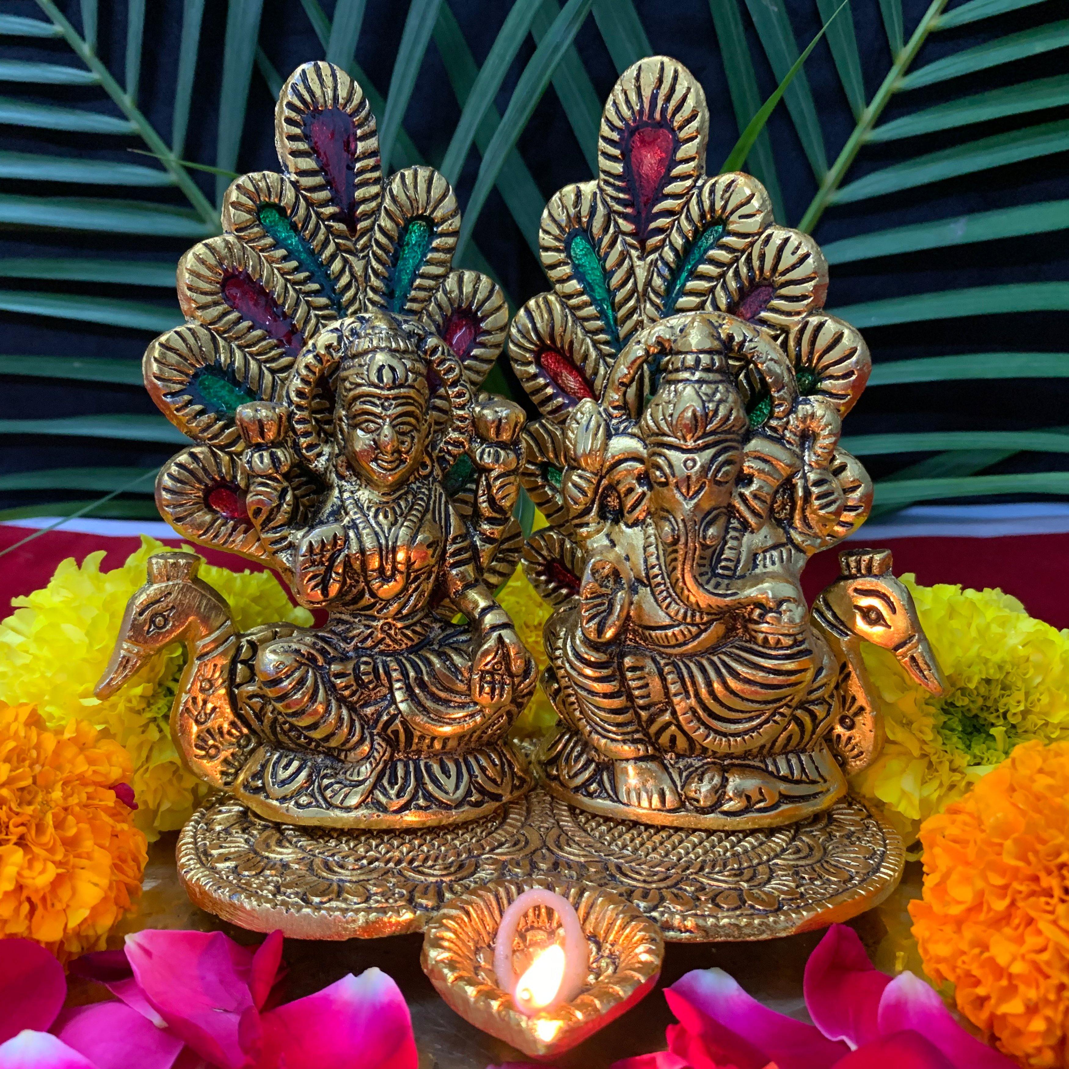 Indian Diwali Oil Lamp Pooja Diya Metal Puja Decorations Mandir Decora