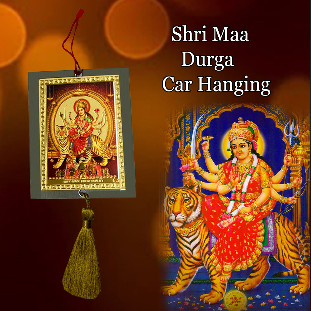 Maa Durga Talisman Gift Pendant Amulet for Car Rear View Mirror Decor