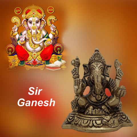 Ganesh Idol Home Temple Decor Mandir Room Decoration Accessories India