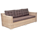 BEAUMARIS - 3 Seat Luxury Outdoor Wicker Wide Armrest Sofa