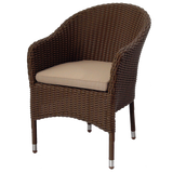 Clifton Hill Outdoor Wicker Stacking Chair with cushion included