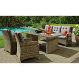 Alphington 5 Seater Outdoor Wicker Lounge Dining Set - DECOR STAR