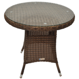 DONVALE - Balcony Patio Wicker Round Coffee Table