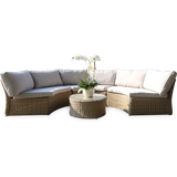 Malvern 6 Seater Outdoor Wicker Circular Lounge Set - DECOR STAR