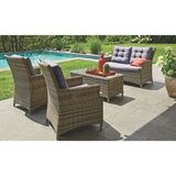 Essendon 4 Seater Outdoor Wicker Lounge Set - DECOR STAR