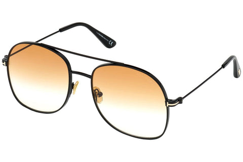 Tom Ford FT0758-D 01F Black Aviator Delilah Sunglasses