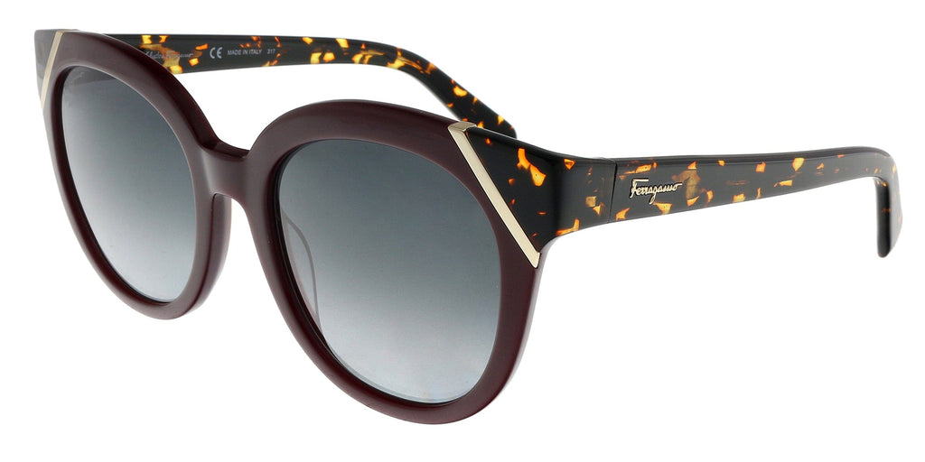 Ferragamo SF836S 520 Plum/ Tortoise Cateye Sunglasses