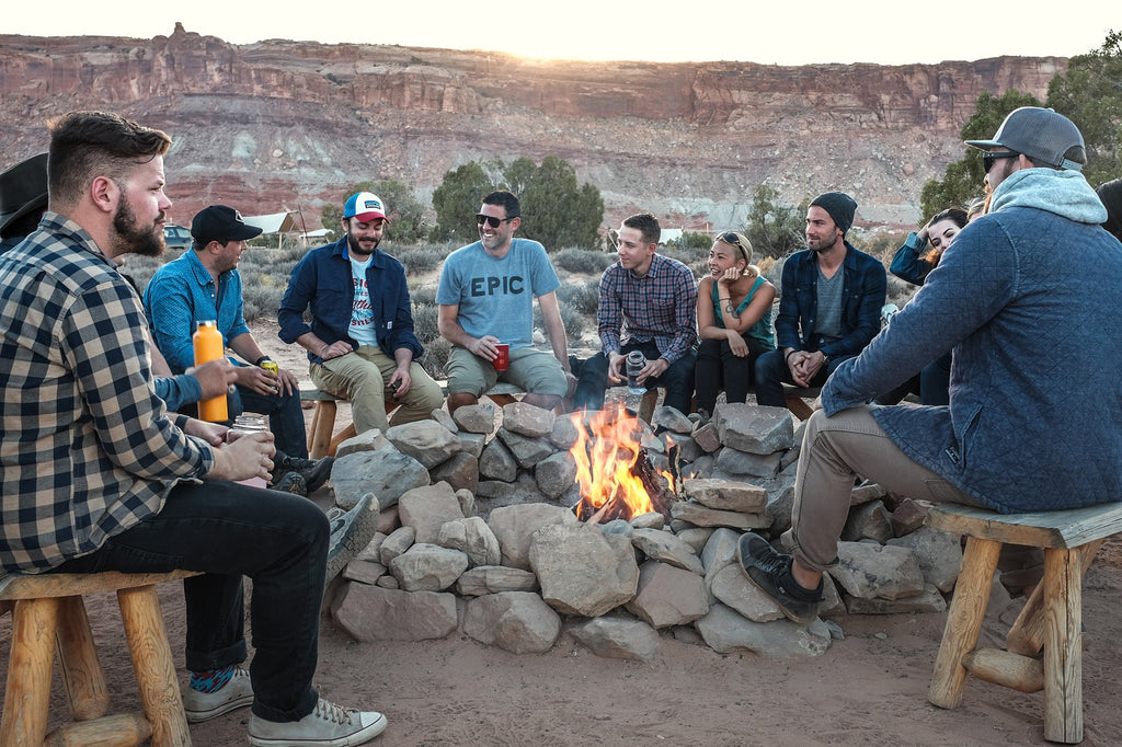 Socialization Around Campfire -  6 Ways Camping Is Healthy For You - Paumco Blog