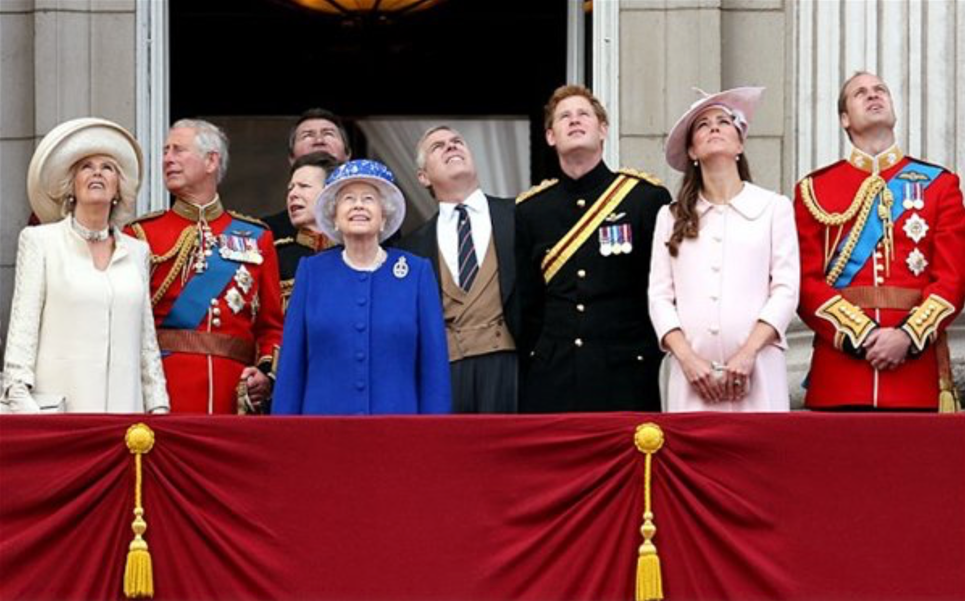 Royal family watching you eat on the news