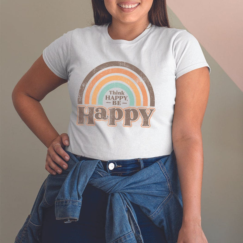 Think Happy Be Happy Graphic T-Shirt - IN152.