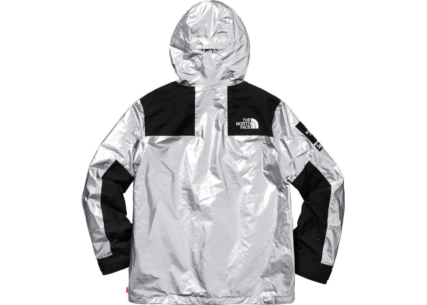 supreme north face jacket silver