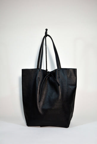 Black Leather Tote Bag | edocollection