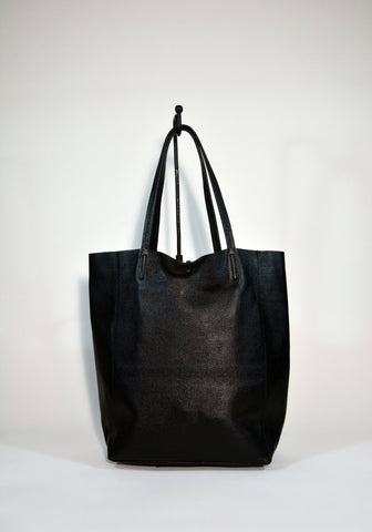 Black Leather Tote Bag | edocollection