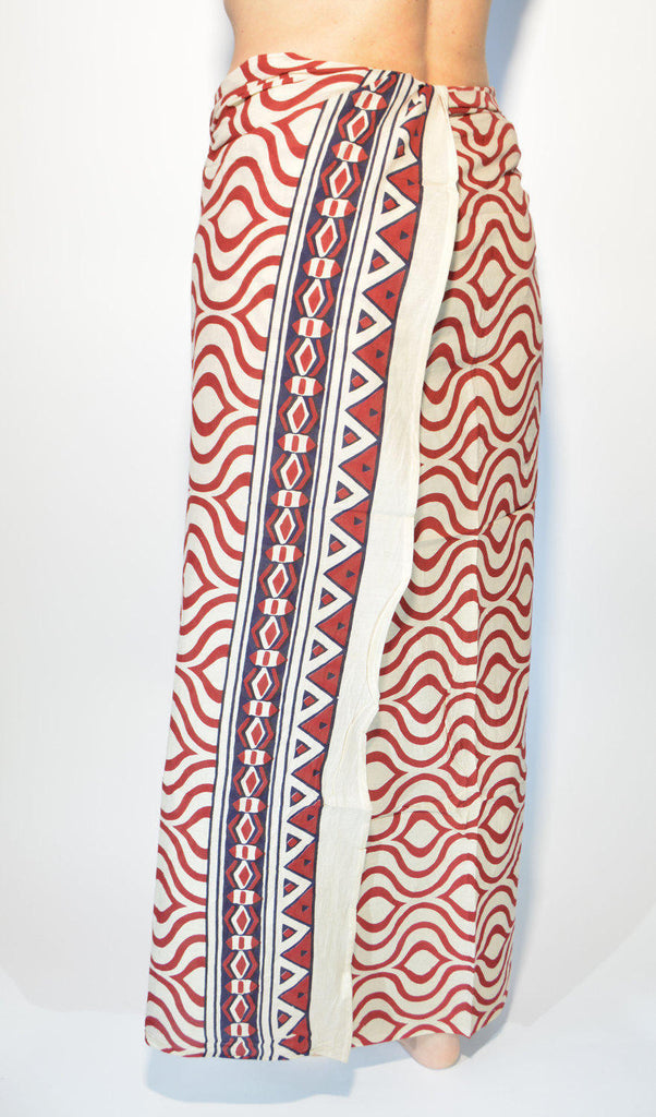 Cotton Sarong Red Wave | edocollection