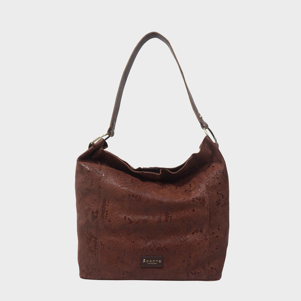 Esme' Tan Python Snake Print Slouchy Hobo Bag for Women – Assots London