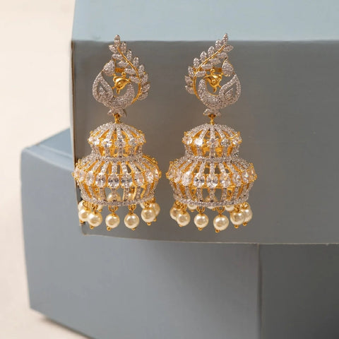 An image of an Indian jhumka earrings