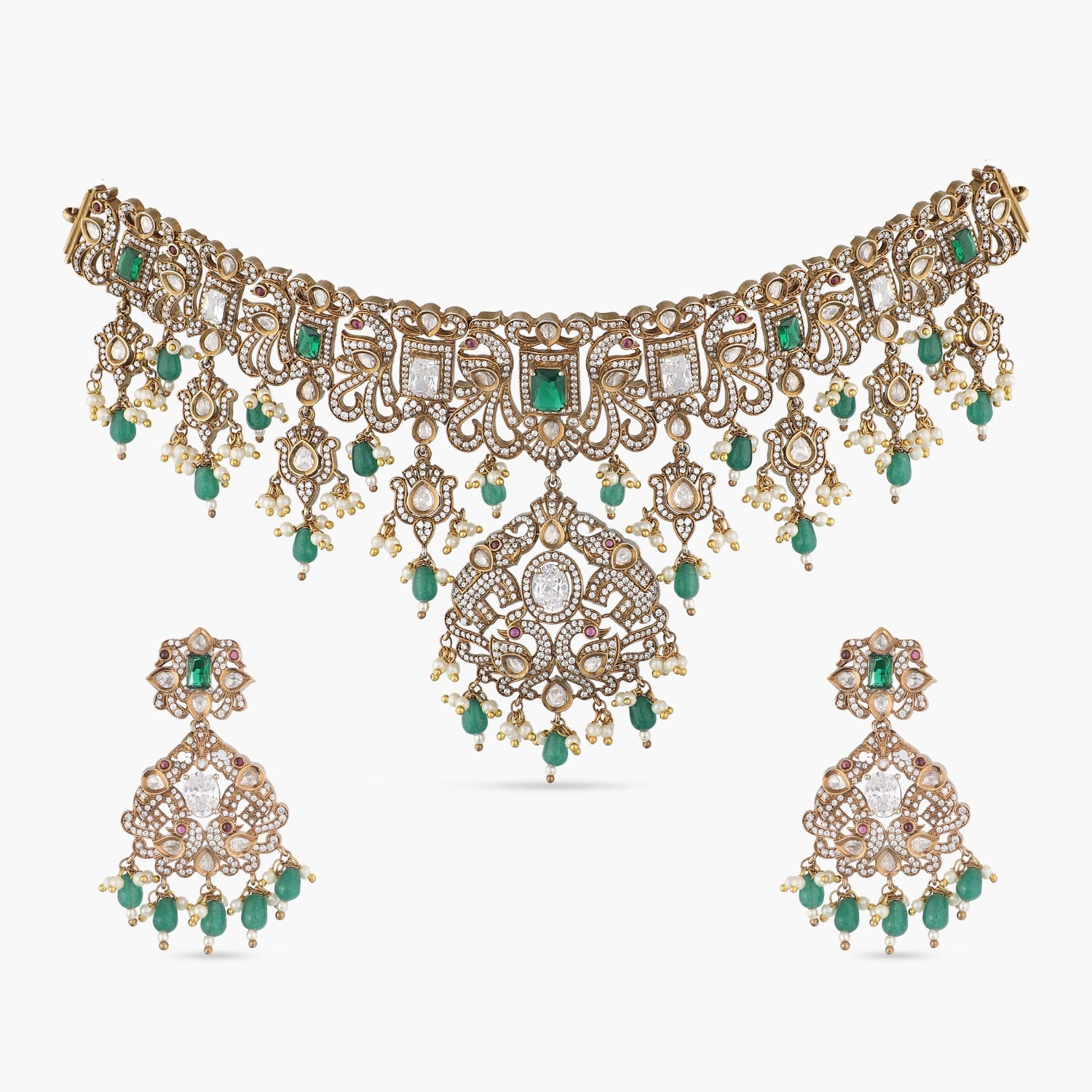 Buy Varuna Nakshatra CZ Necklace Set