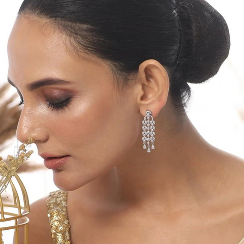 Karatcart Gold Plated Light Blue Meena Kundan Drop Earrings for Women :  Amazon.in: Jewellery