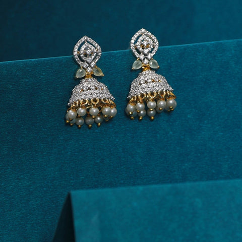 The Niyamya Silver Peacock Jhumka -Buy temple jhumkas Online — KO Jewellery