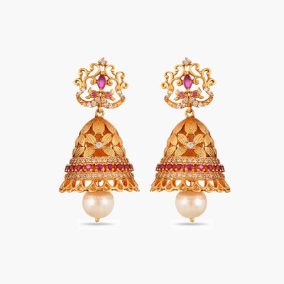 Buy Adi Antique Jhumka Earrings | Tarinika
