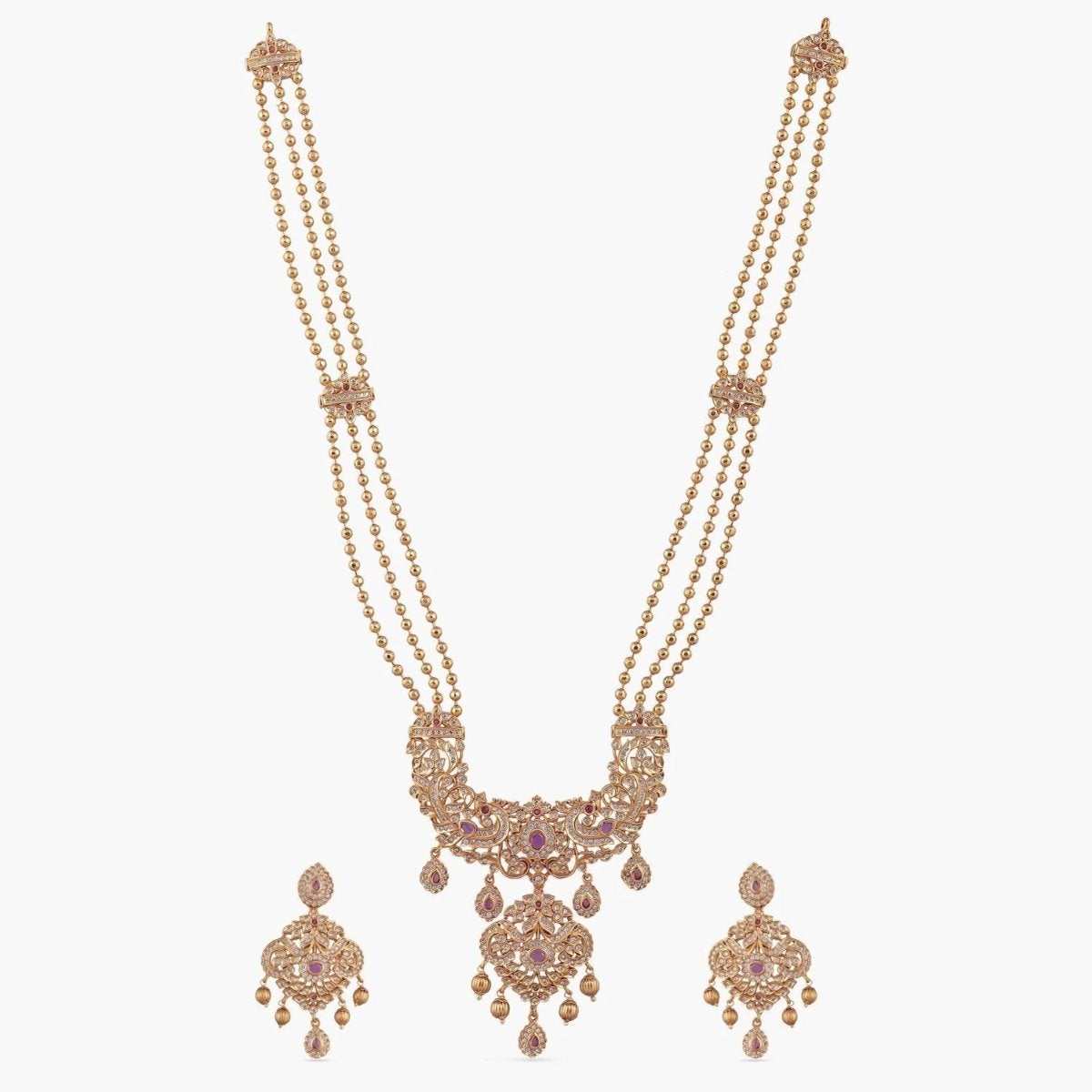 Ladies Long Chain Necklace Set, Occasion: Wedding at Rs 1500/set in Indore