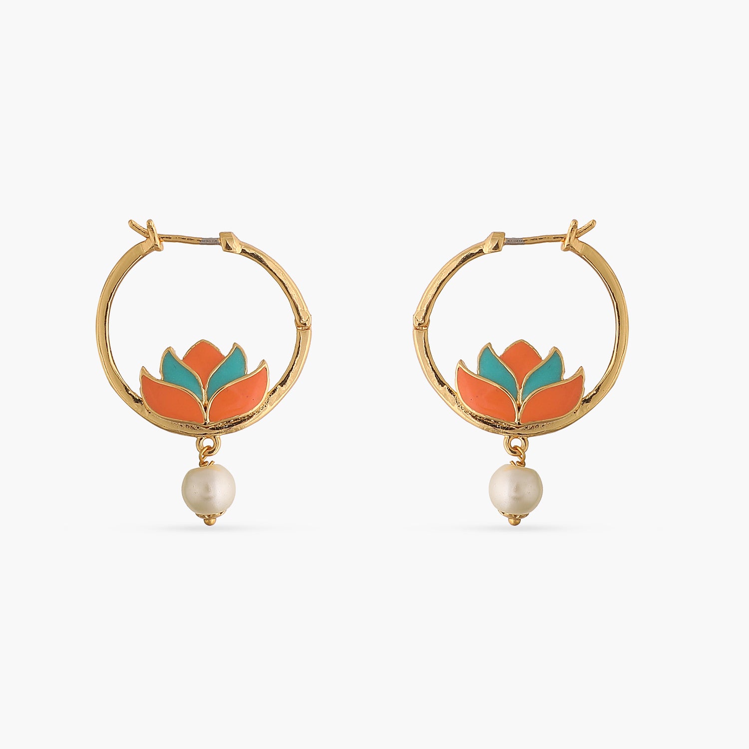 Jalaja Floral Pearl Drop Earrings