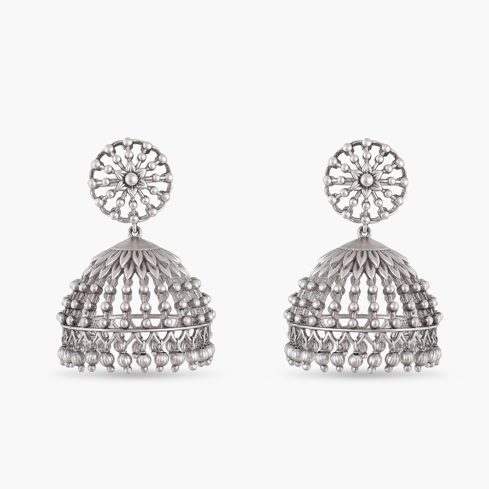 Jalaja Floral Pearl Drop Earrings