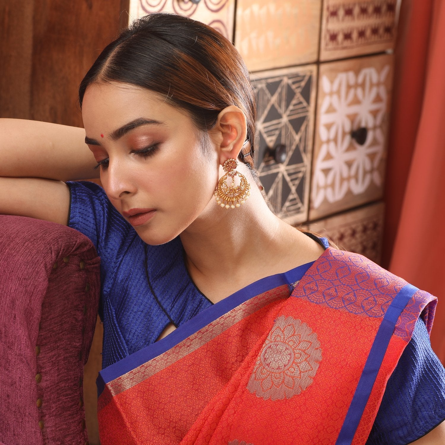 best earrings for saree