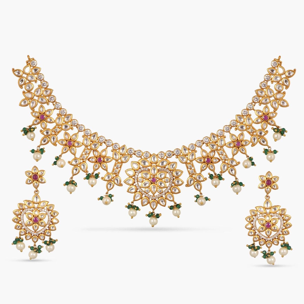 kundan gold jewellery set