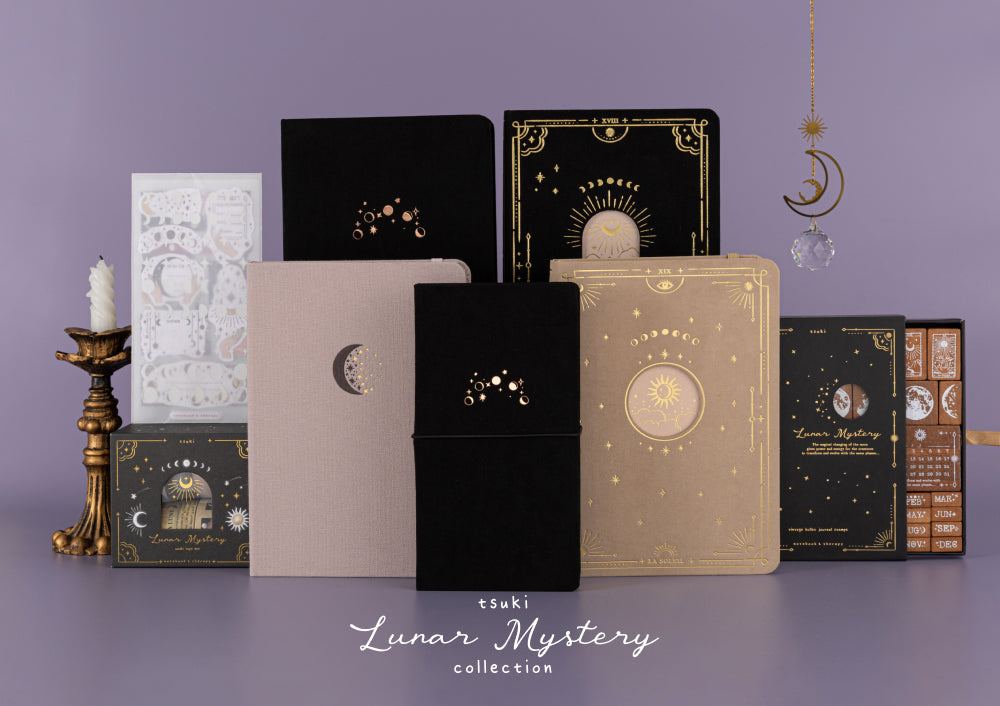 Tsuki Lunar Mystery collection with washi tape set and stamps