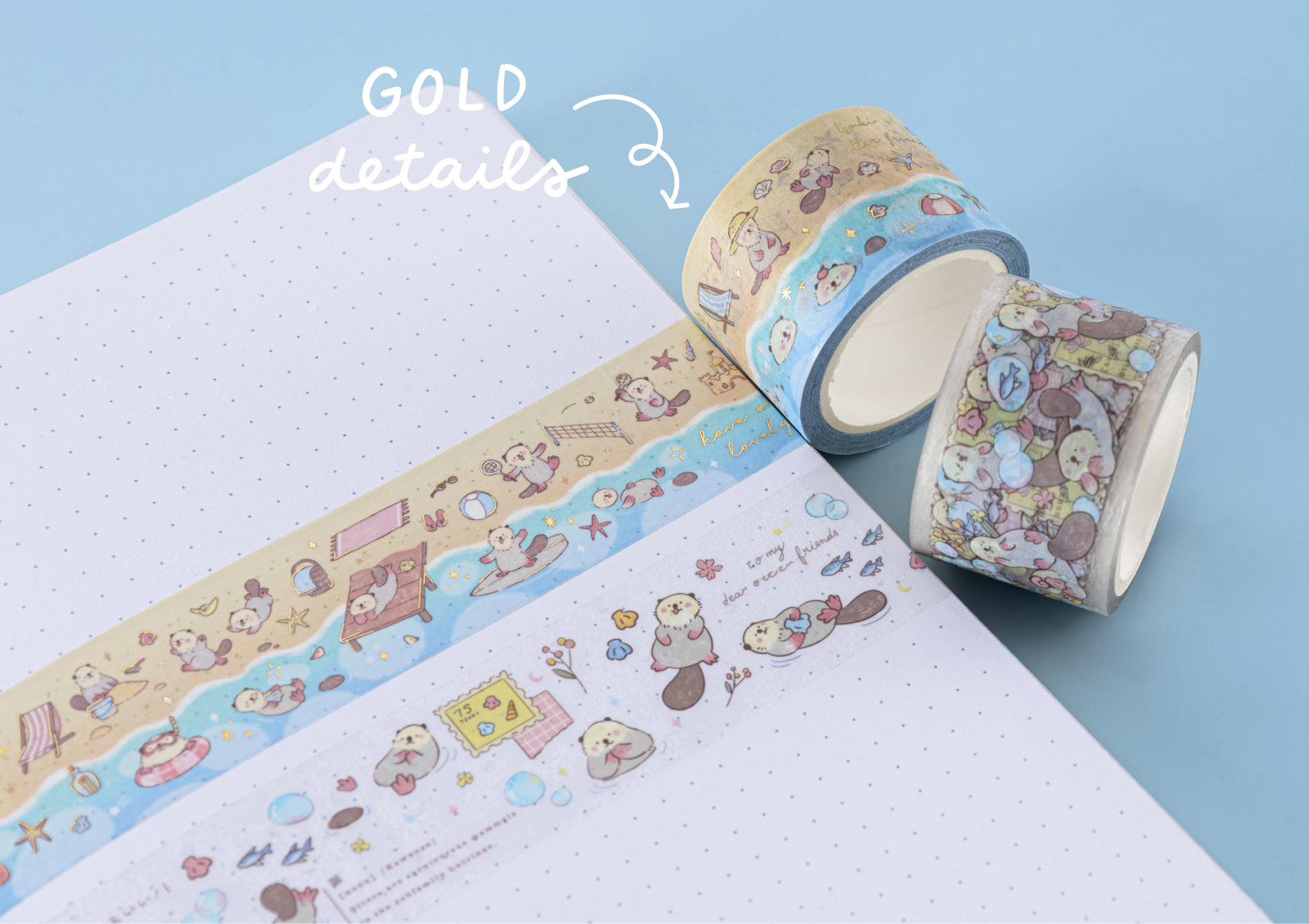 Otter Friends Washi Tape Set Photo