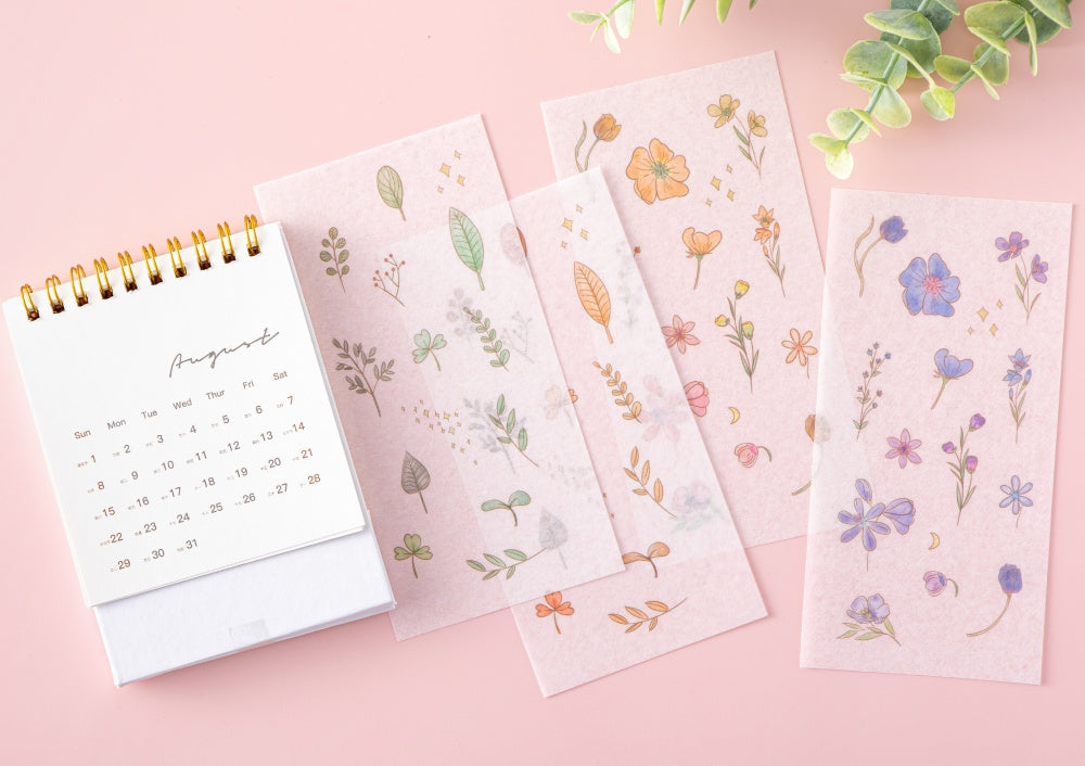 Watercolour Plants + Flowers Stickers - Set of 6! – NotebookTherapy