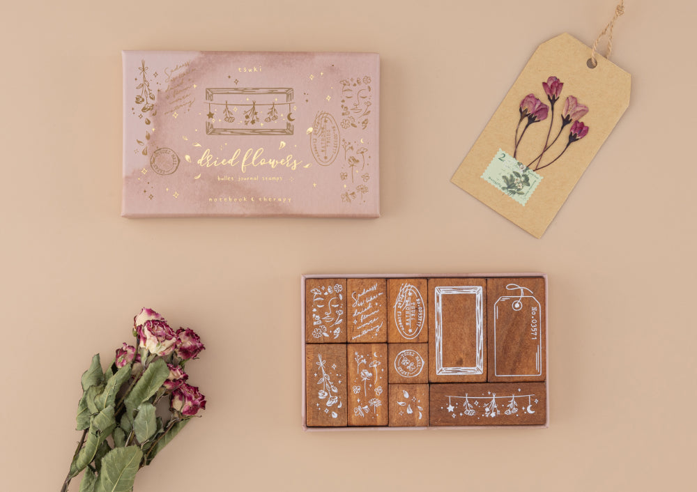 Dried Flower Collection Stamp Photo