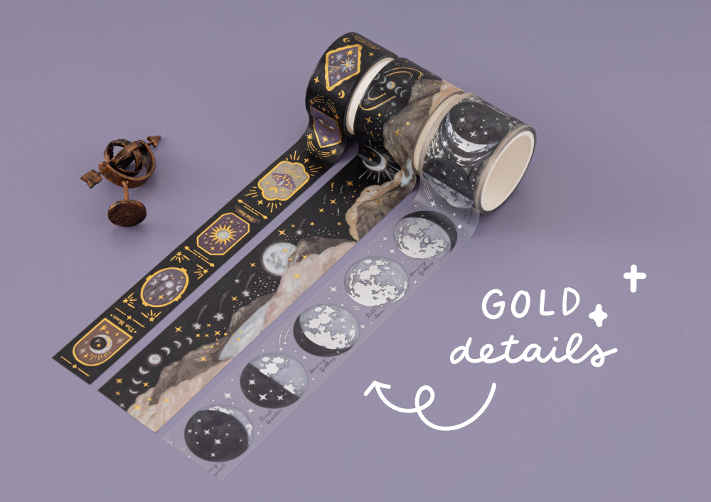 Tsuki Lunar Mystery washi tape set opened box