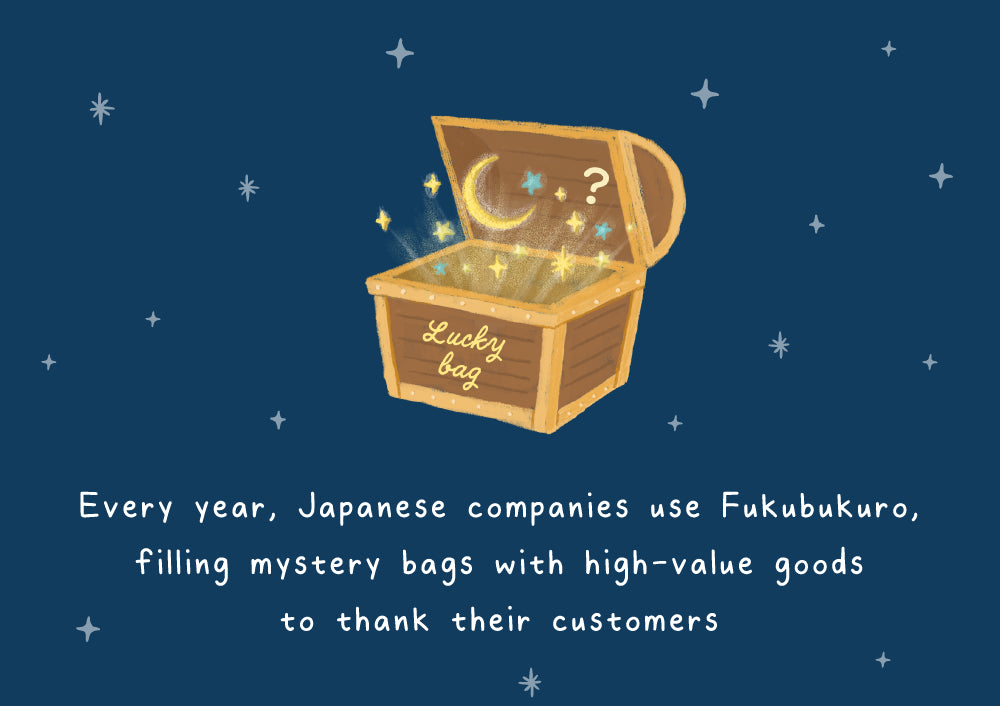 Every year, Japanese companies use Fukubukuro, filling mystery bags with high-value goods to thank their customers