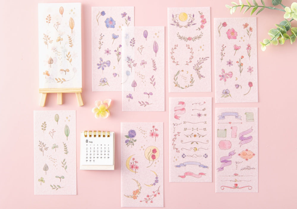 Watercolour Plants + Flowers Stickers - Set of 6! – NotebookTherapy