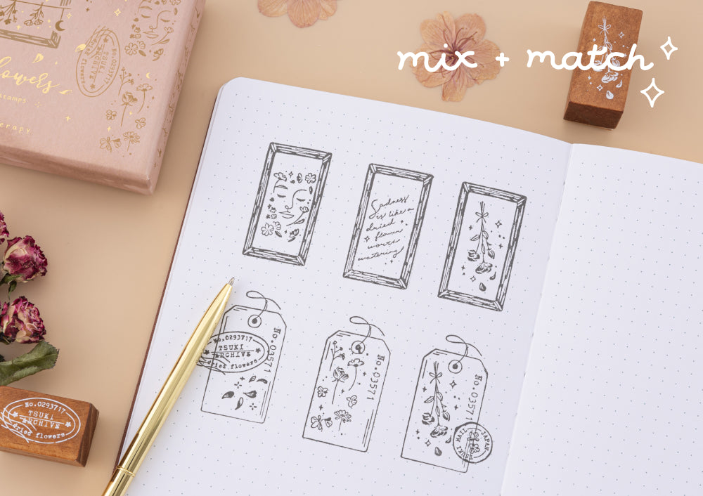 Dried Flower Collection Stamp Photo