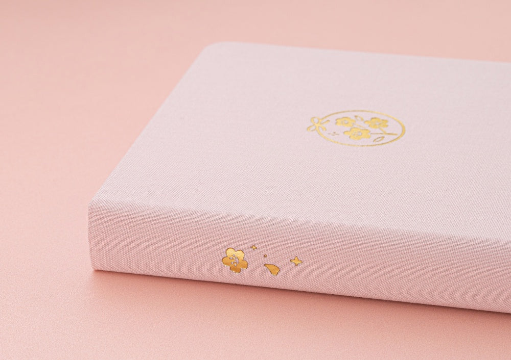 Tsuki Sakura Breeze limited edition bullet journal by Notebook Therapy spine detail