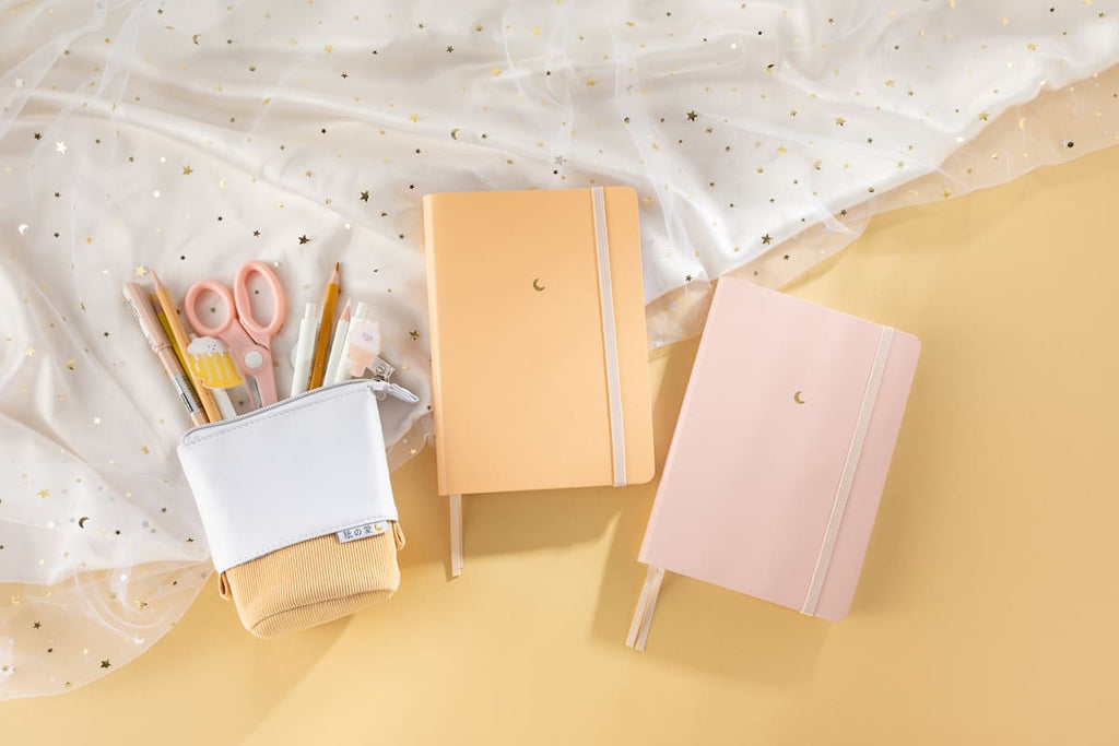 orange + pink pastel notebook