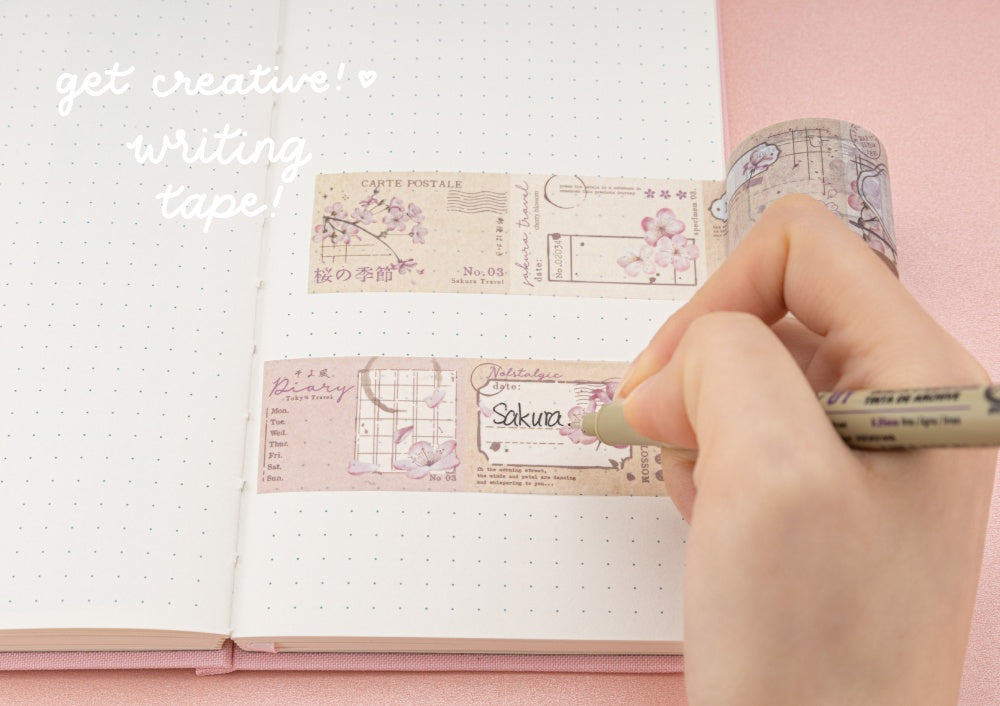 Get creative with Tsuki Sakura Breeze writing tape