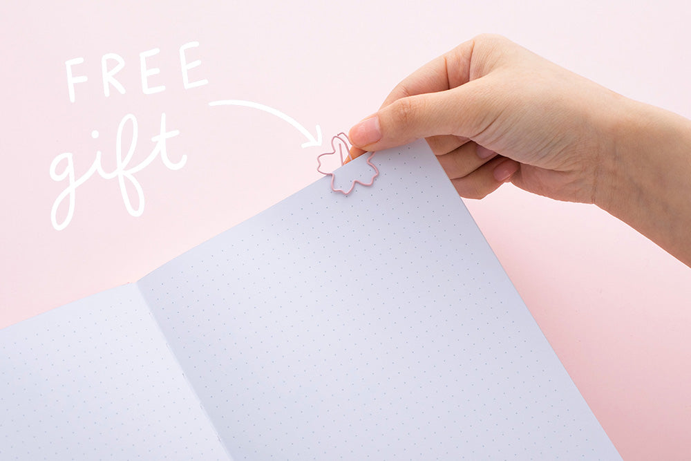 Free cherry blossom shaped paper clip gift