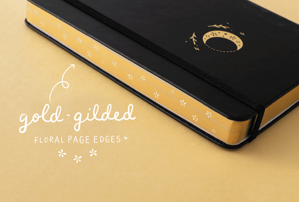 gold gilded floral page edges