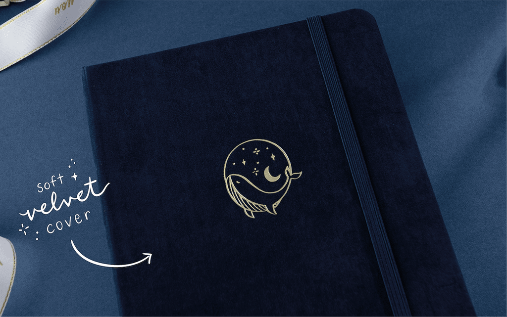 tsuki gentle giant whale notebook front emblem