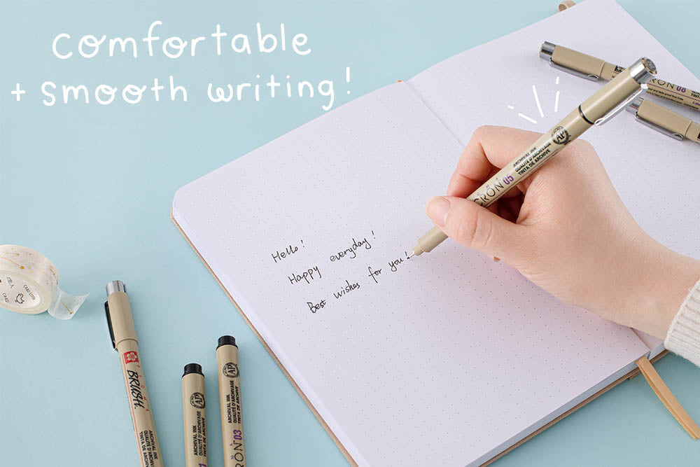 comfortable and smooth writing micron pen