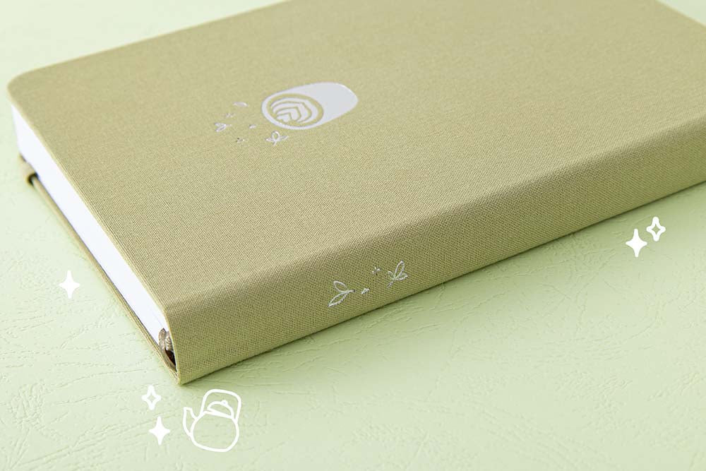 Tsuki ‘Matcha Matcha’ Limited Edition Bullet Journal on matcha green background