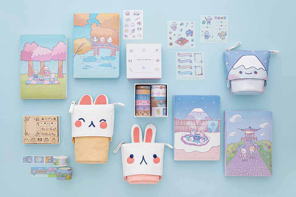 Tsuki 'Four seasons' Fuji Pop-Up Pencil Case ☾ @milkkoyo x NotebookThe –  NotebookTherapy