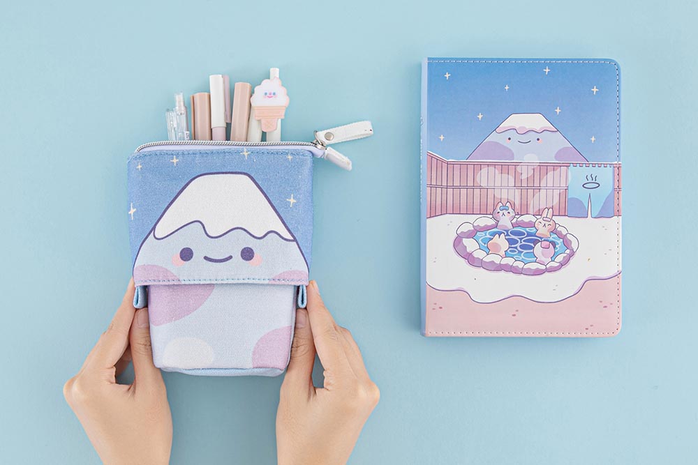 Tsuki ‘Four seasons’ Fuji Pop-Up Pencil Case ☾ @milkkoyo x NotebookTherapy