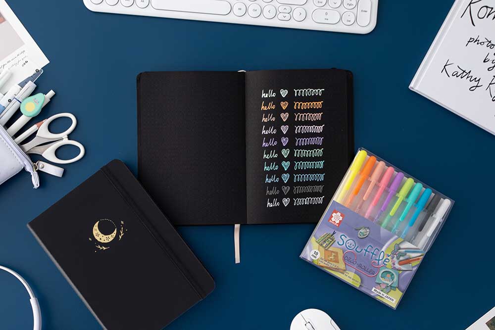 Tsuki 'Midnight Edition' Black Page Bullet Journal Notebook ☾ –  NotebookTherapy