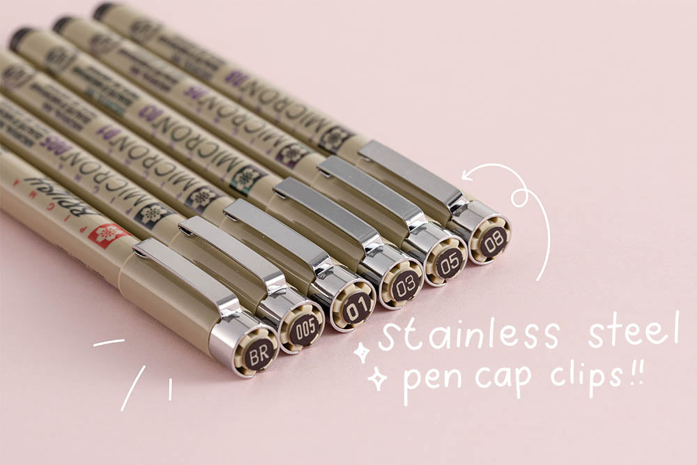 stainless steel pen cap clips